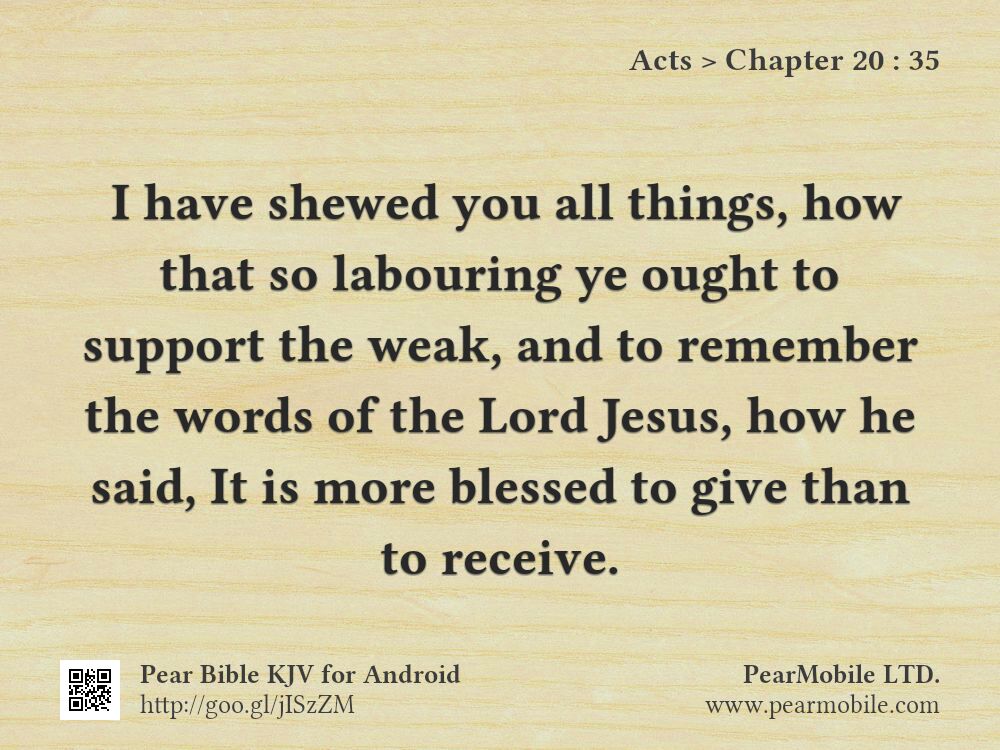 Acts, Chapter 20:35